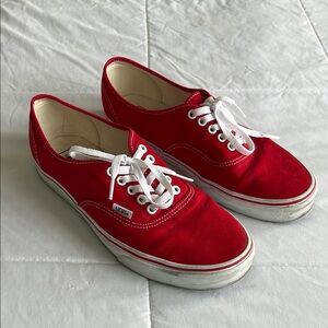Vans Red Canvas Sneakers